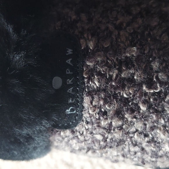 BEARPAW EFFIE BLACK TWEED WOMENS SLIPPERS SIZE 6 NIB - Picture 2 of 5